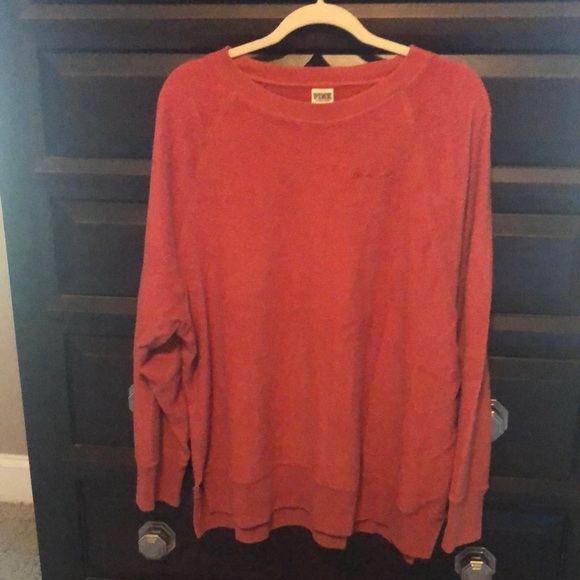 PINK women’s sweatshirt, size L , color-rust - Picture 1 of 3